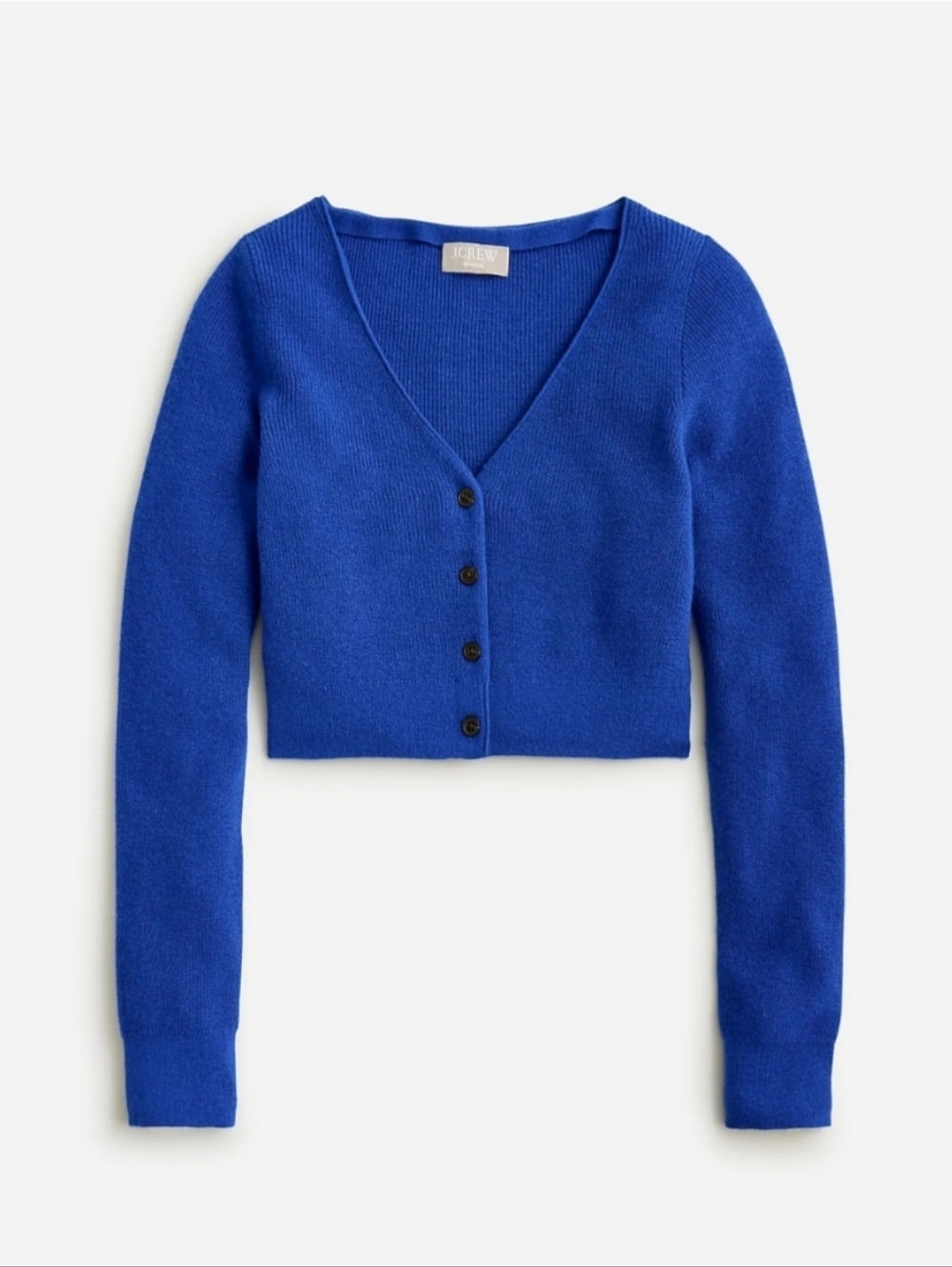 J.Crew Featherweight Cashmere Cropped Cardigan Sweater